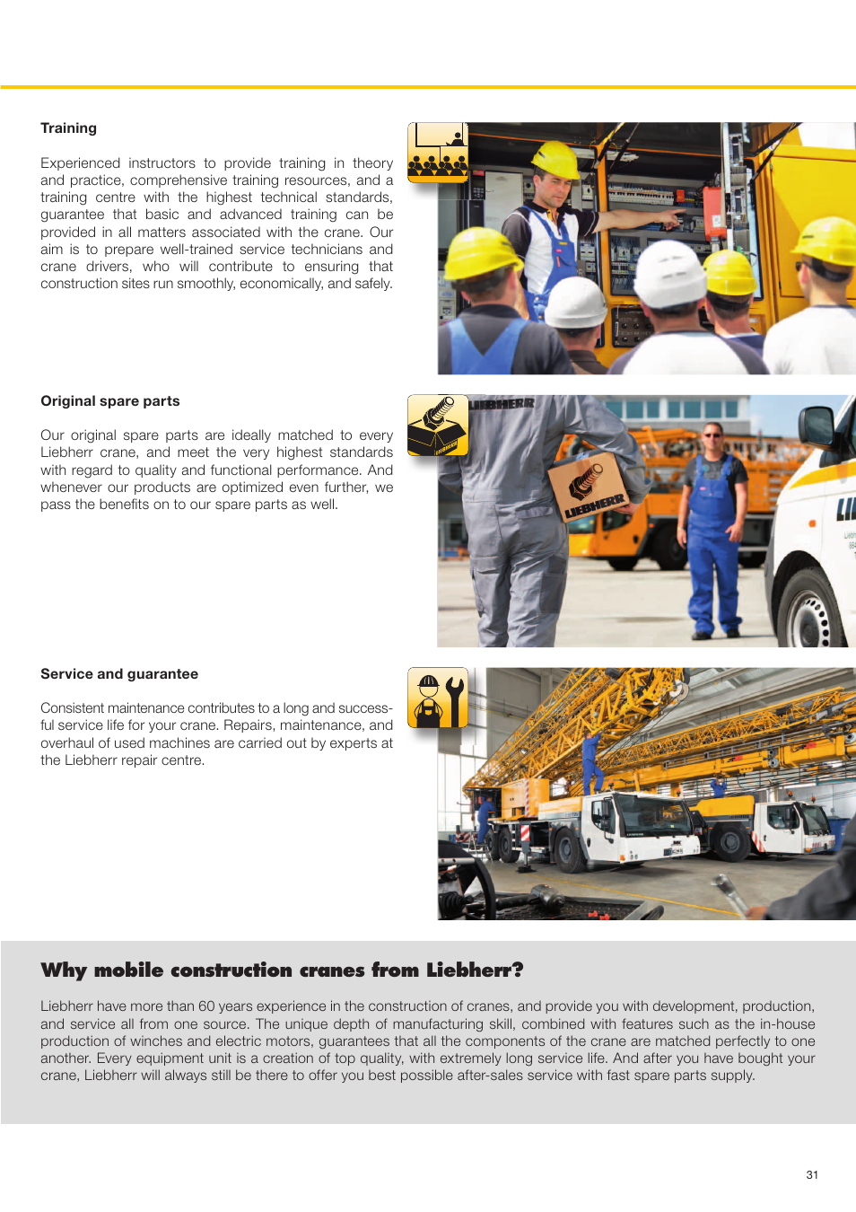 Why mobile construction cranes from liebherr | Liebherr MK 88 User Manual | Page 31 / 36