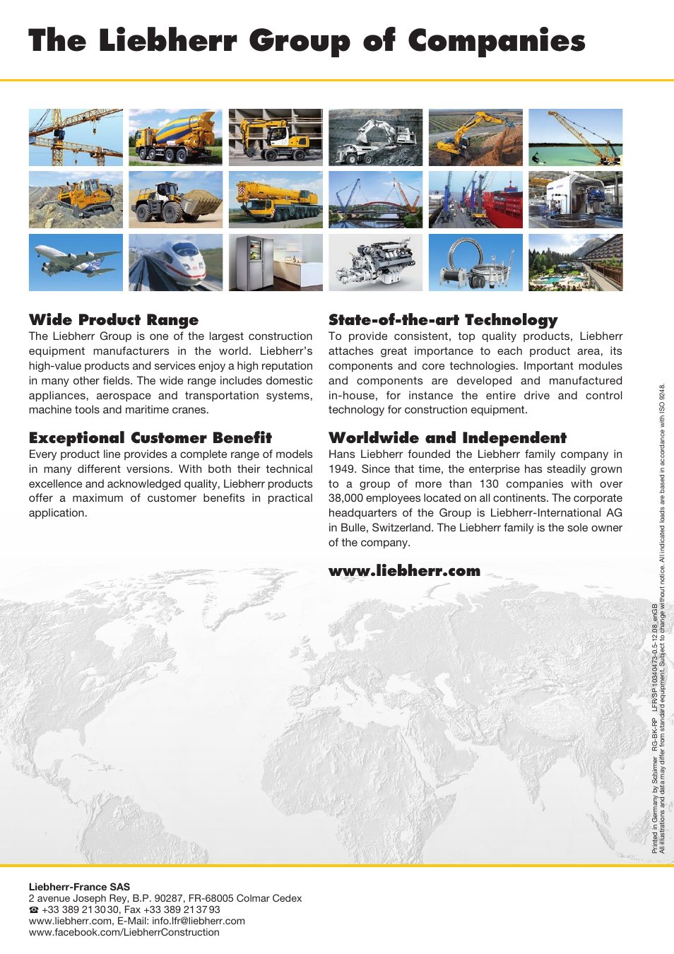 The liebherr group of companies | Liebherr R 944 C Litronic Demolition User Manual | Page 10 / 10
