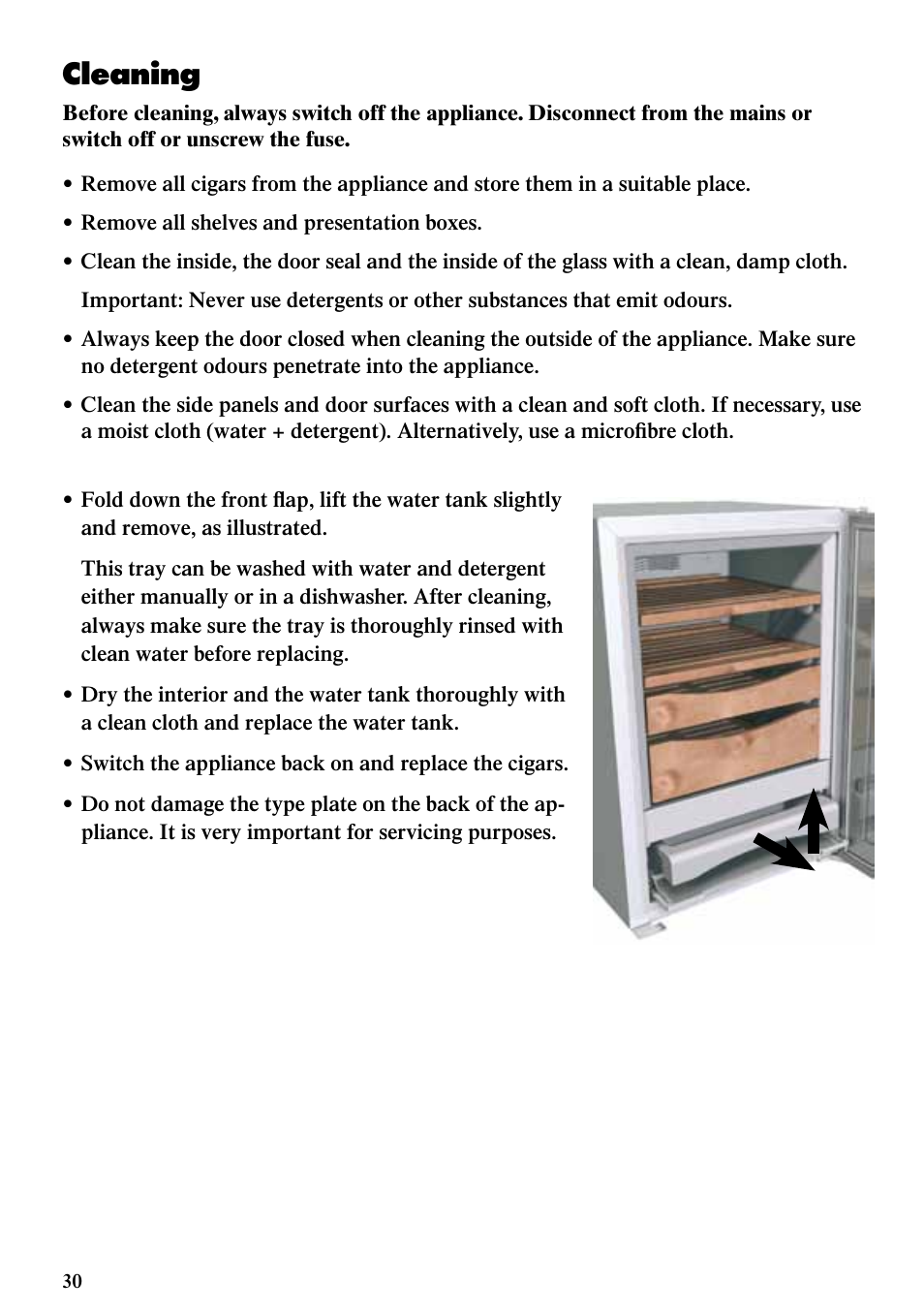 Cleaning | Liebherr ZKes 453 Humidor User Manual | Page 14 / 17