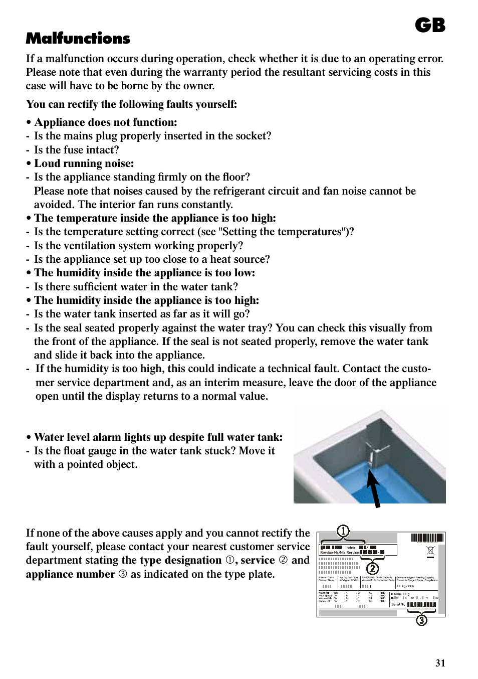 Malfunctions | Liebherr ZKes 453 Humidor User Manual | Page 15 / 17
