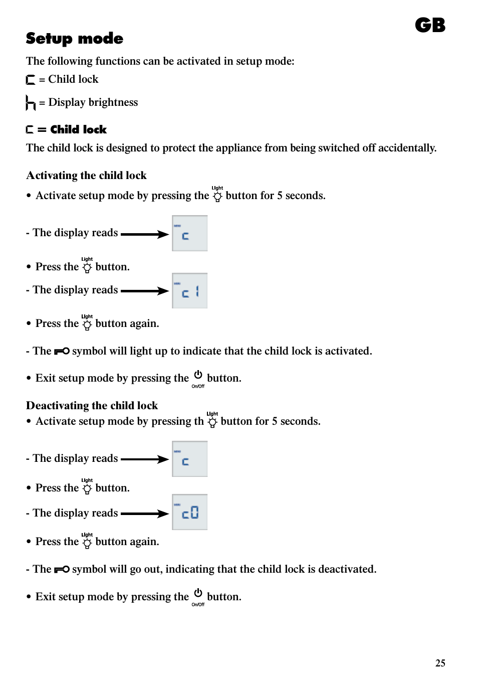 Setup mode | Liebherr ZKes 453 Humidor User Manual | Page 9 / 17