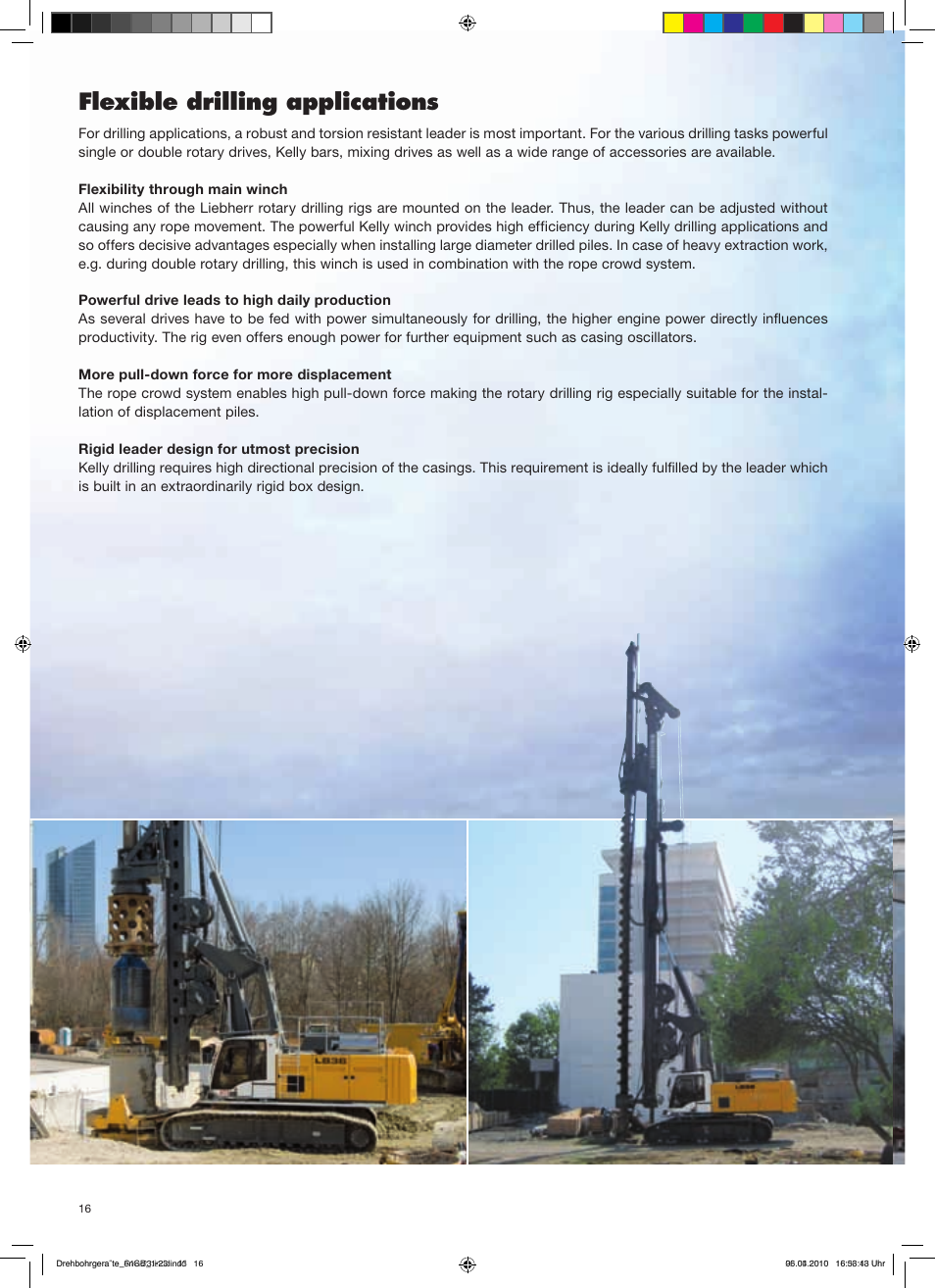 Flexible drilling applications | Liebherr LB 16 User Manual | Page 16 / 36