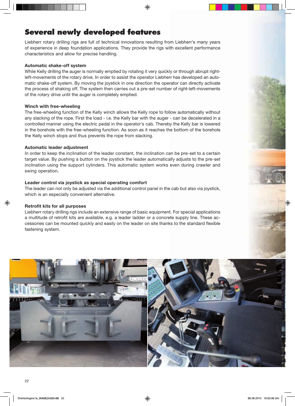 Several newly developed features | Liebherr LB 16 User Manual | Page 22 / 36