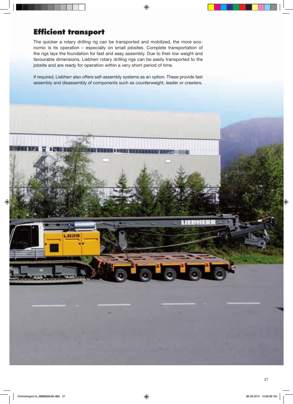 Efficient transport | Liebherr LB 16 User Manual | Page 27 / 36