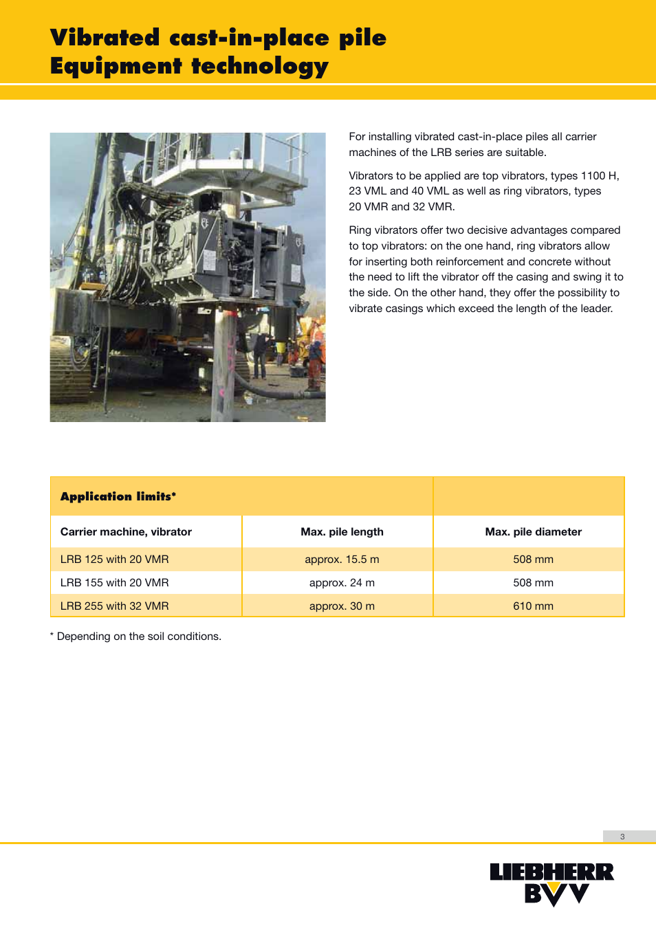 Vibrated cast-in-place pile equipment technology | Liebherr LRB 125 XL User Manual | Page 3 / 8