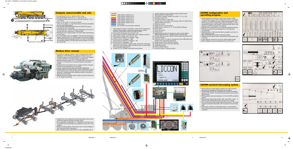 Compact, maneuverable and safe, Liccon configuration and operating program, Liccon-assisted telescoping system | Modern drive concept | Liebherr LTM 1400-7.1 User Manual | Page 11 / 13