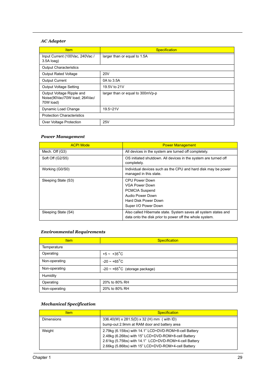 Acer TRAVELMATE TravelMate 4050 User Manual | Page 36 / 90