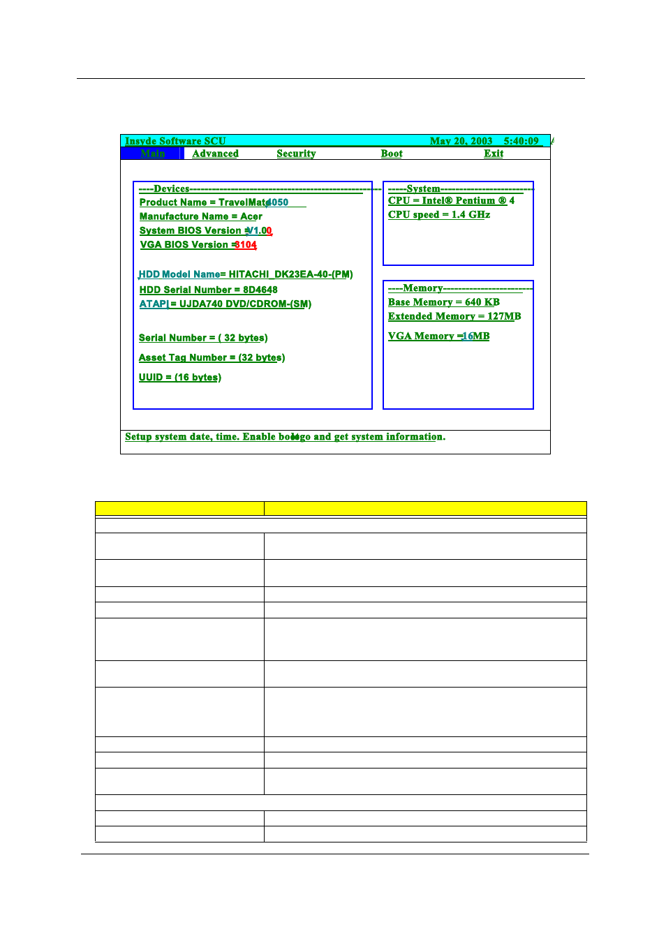 Main | Acer TRAVELMATE TravelMate 4050 User Manual | Page 39 / 90