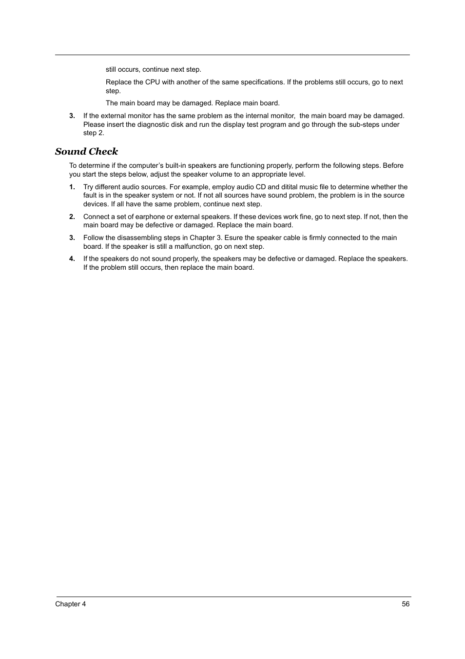 Sound check | Acer TRAVELMATE TravelMate 4050 User Manual | Page 63 / 90