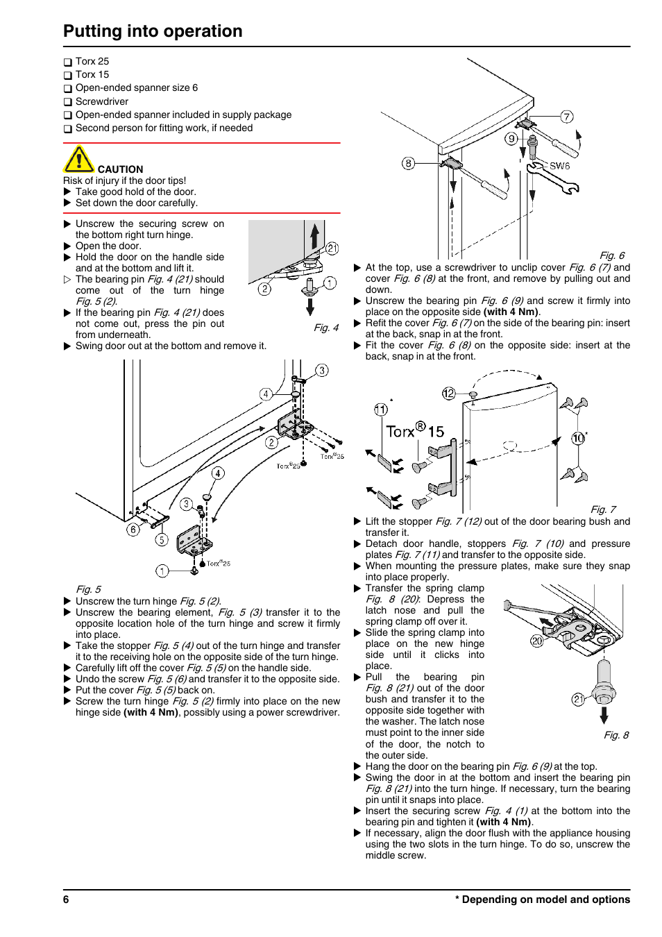 Putting into operation | Liebherr G 3513 Comfort User Manual | Page 6 / 14