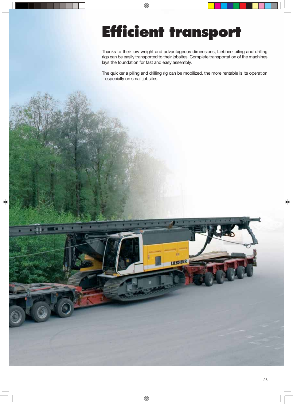 Spezial_gb_montage 23.pdf, Efficient transport | Liebherr LRB 125 XL User Manual | Page 23 / 32
