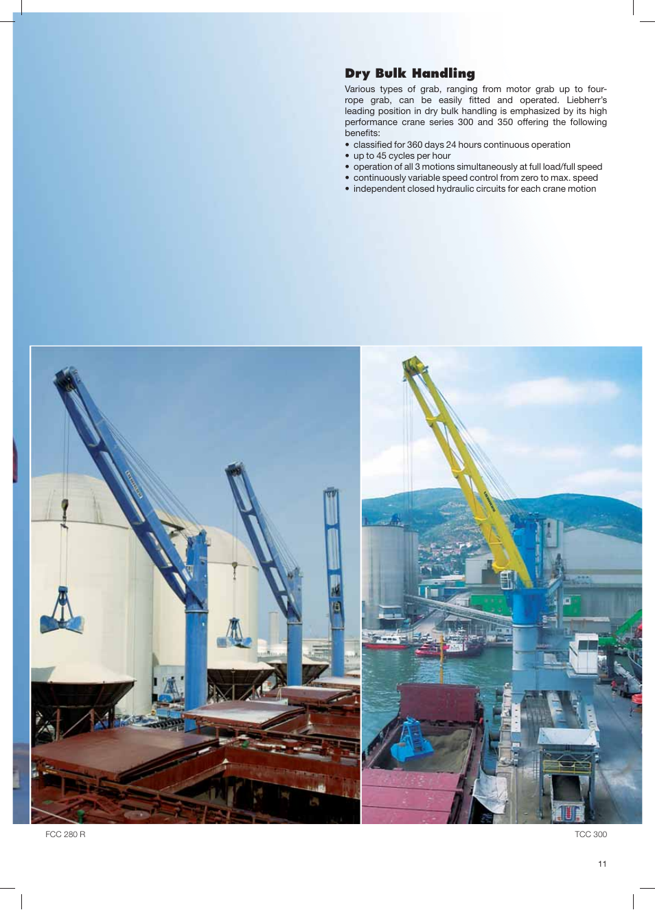 Dry bulk handling | Liebherr FCC - Fixed Cargo Crane User Manual | Page 11 / 20