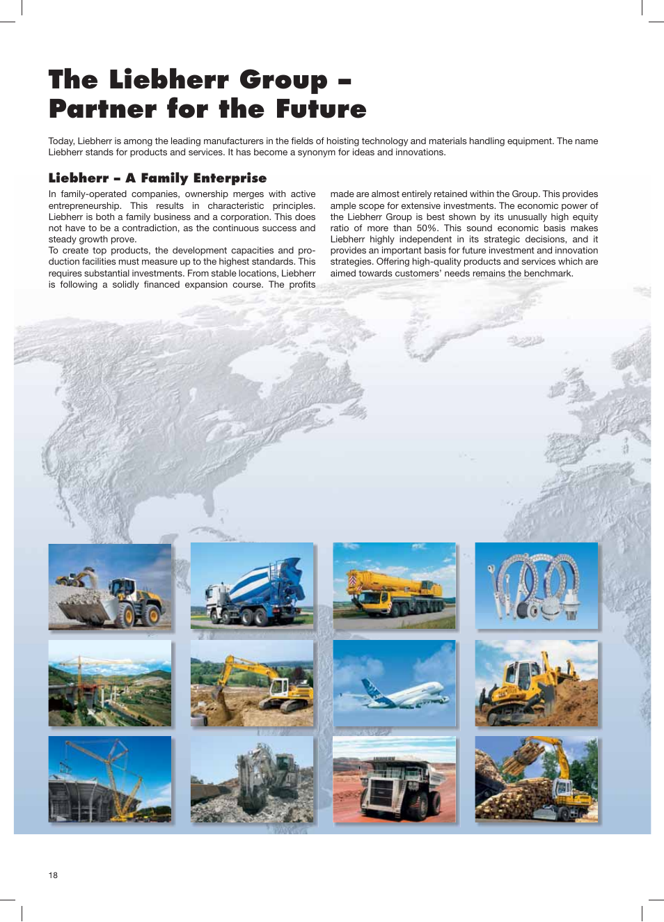 The liebherr group – partner for the future | Liebherr FCC - Fixed Cargo Crane User Manual | Page 18 / 20