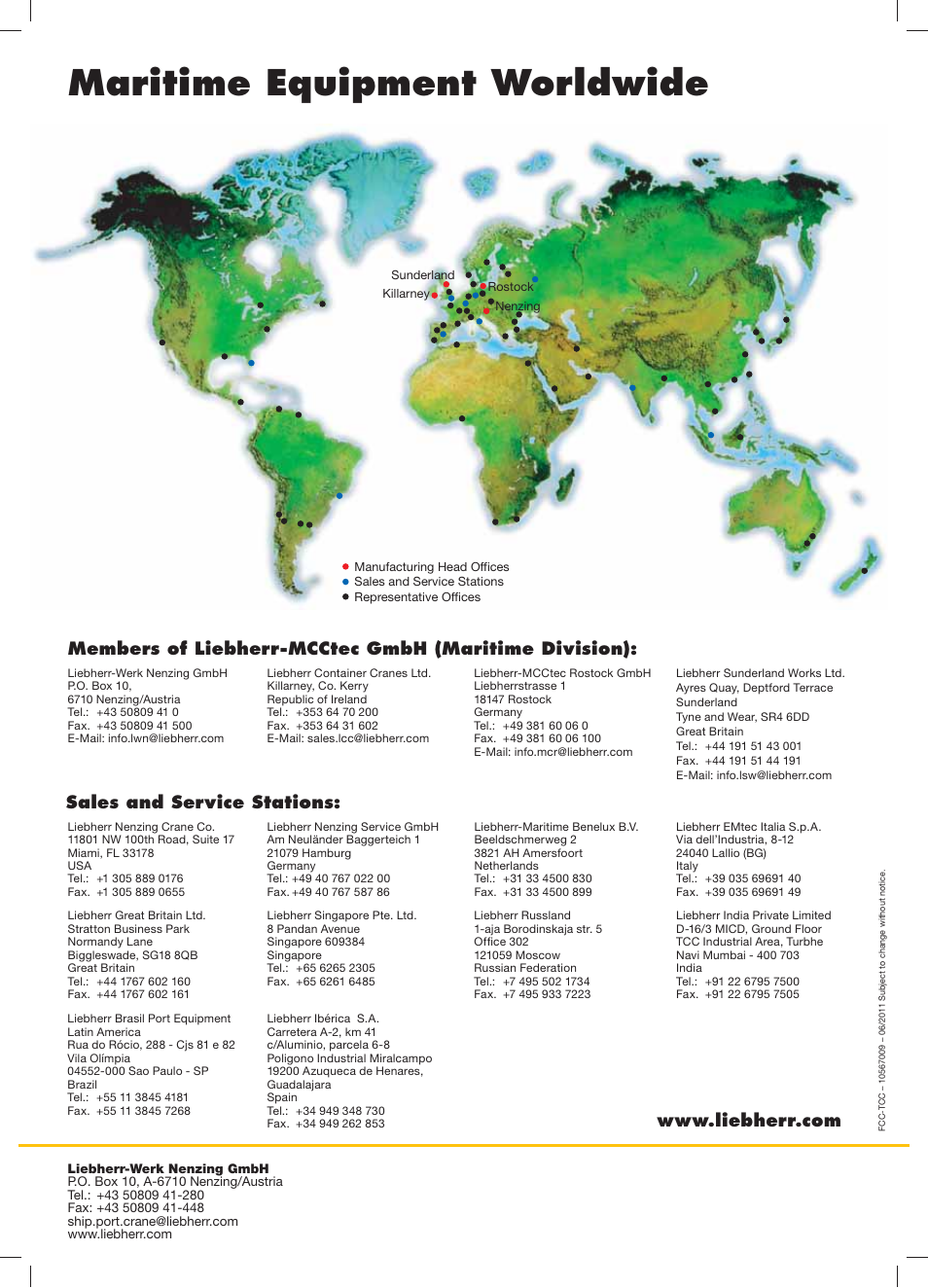 Maritime equipment worldwide | Liebherr FCC - Fixed Cargo Crane User Manual | Page 20 / 20