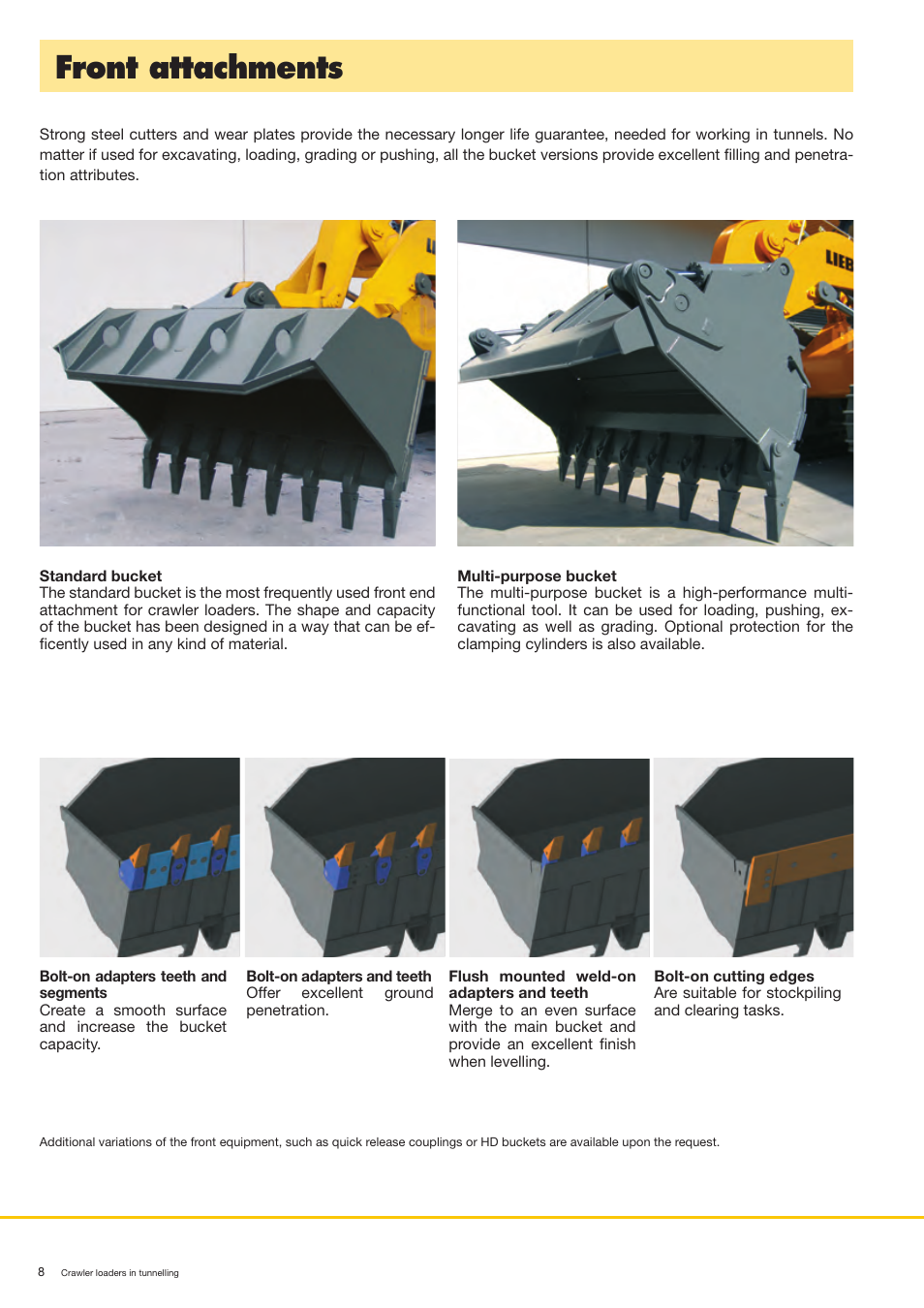 Front attachments | Liebherr LR 624 Litronic User Manual | Page 8 / 12