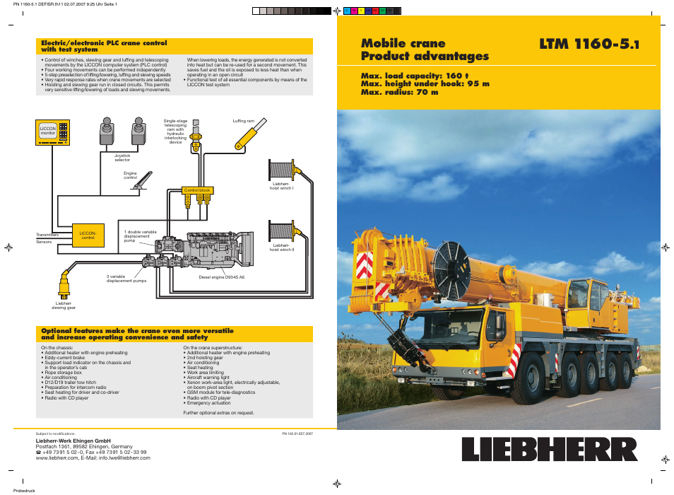 Mobile crane product advantages | Liebherr LTM 1160-5.1 User Manual | Page 11 / 11