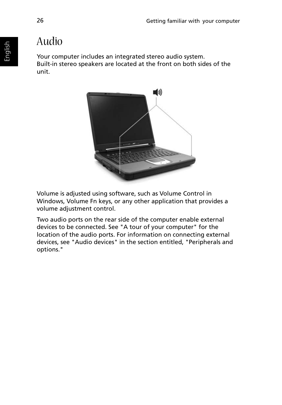 Audio | Acer 1500 User Manual | Page 36 / 96