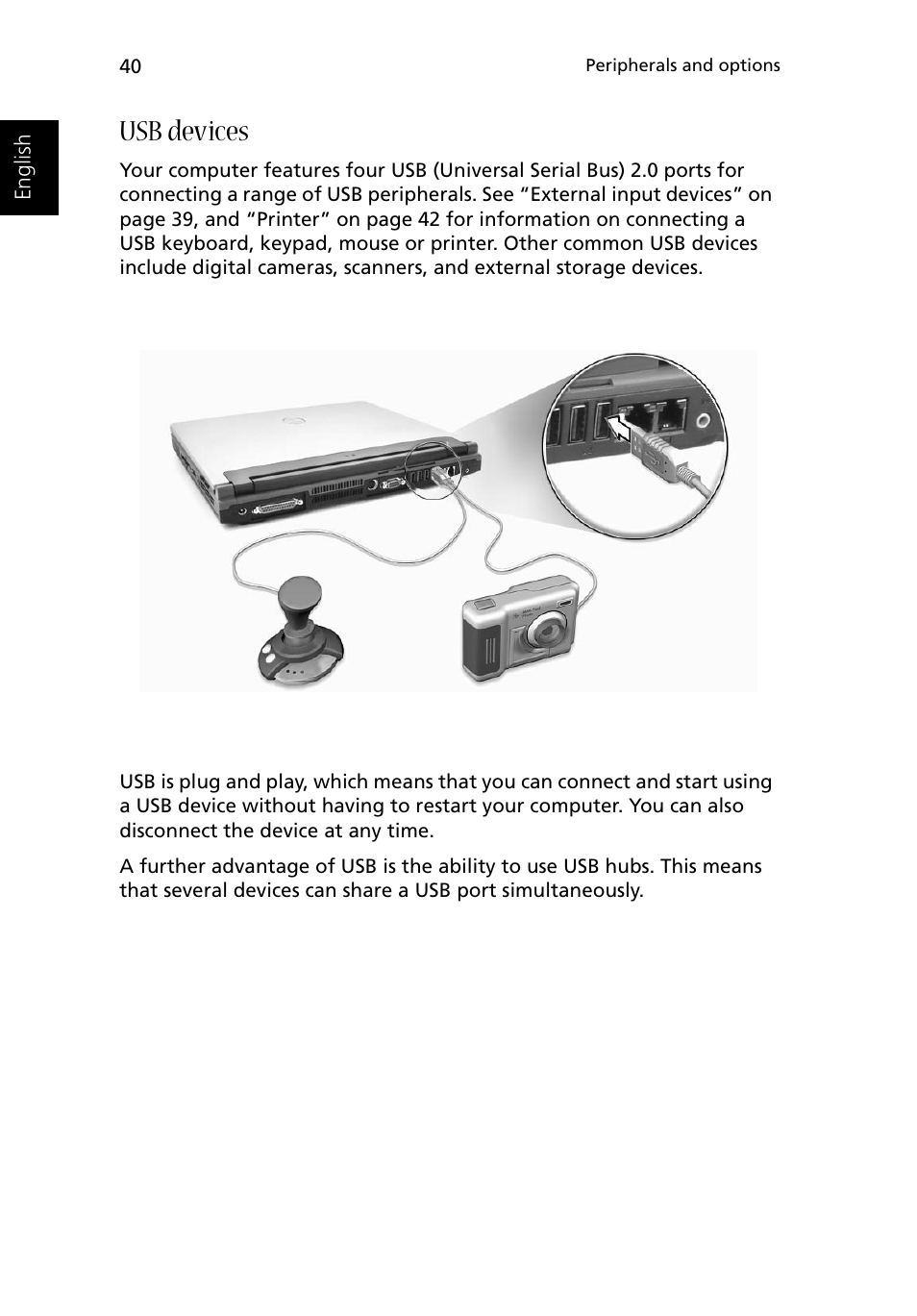 Usb devices | Acer 1500 User Manual | Page 50 / 96