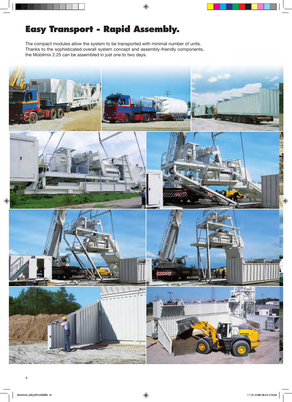 Easy transport - rapid assembly | Liebherr Mobilmix 2-25 User Manual | Page 4 / 8