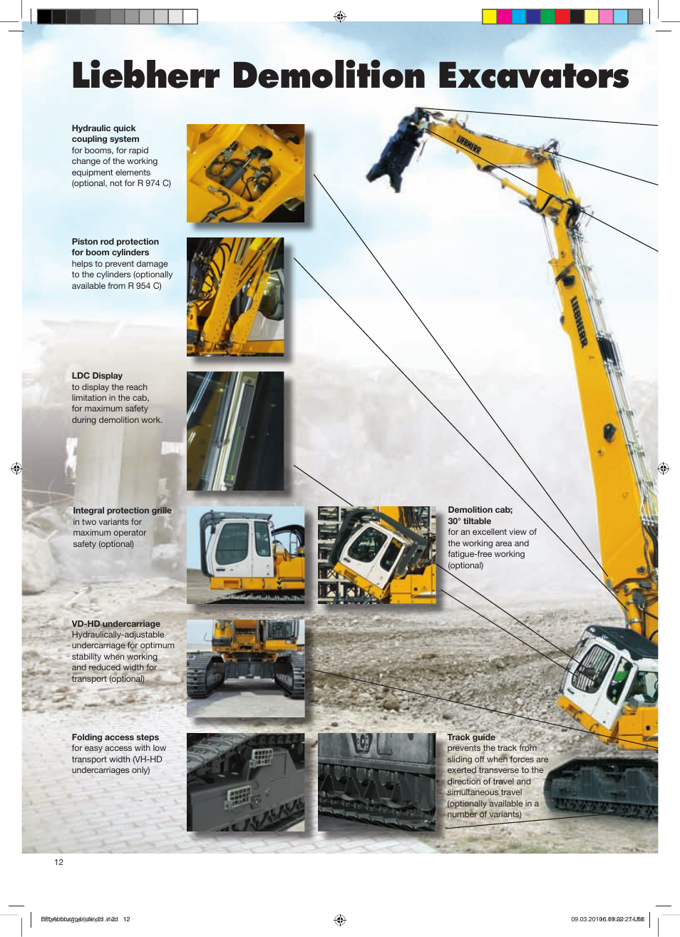 Überblick, Liebherr demolition excavators | Liebherr R 954 C Litronic Demolition User Manual | Page 12 / 16
