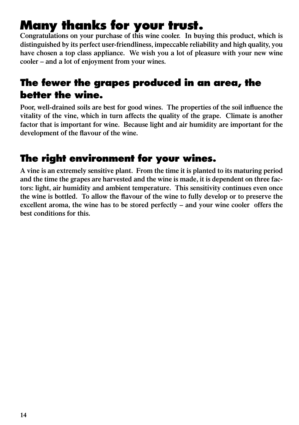 The right environment for your wines | Liebherr WTes 1753 Vinidor User Manual | Page 2 / 13