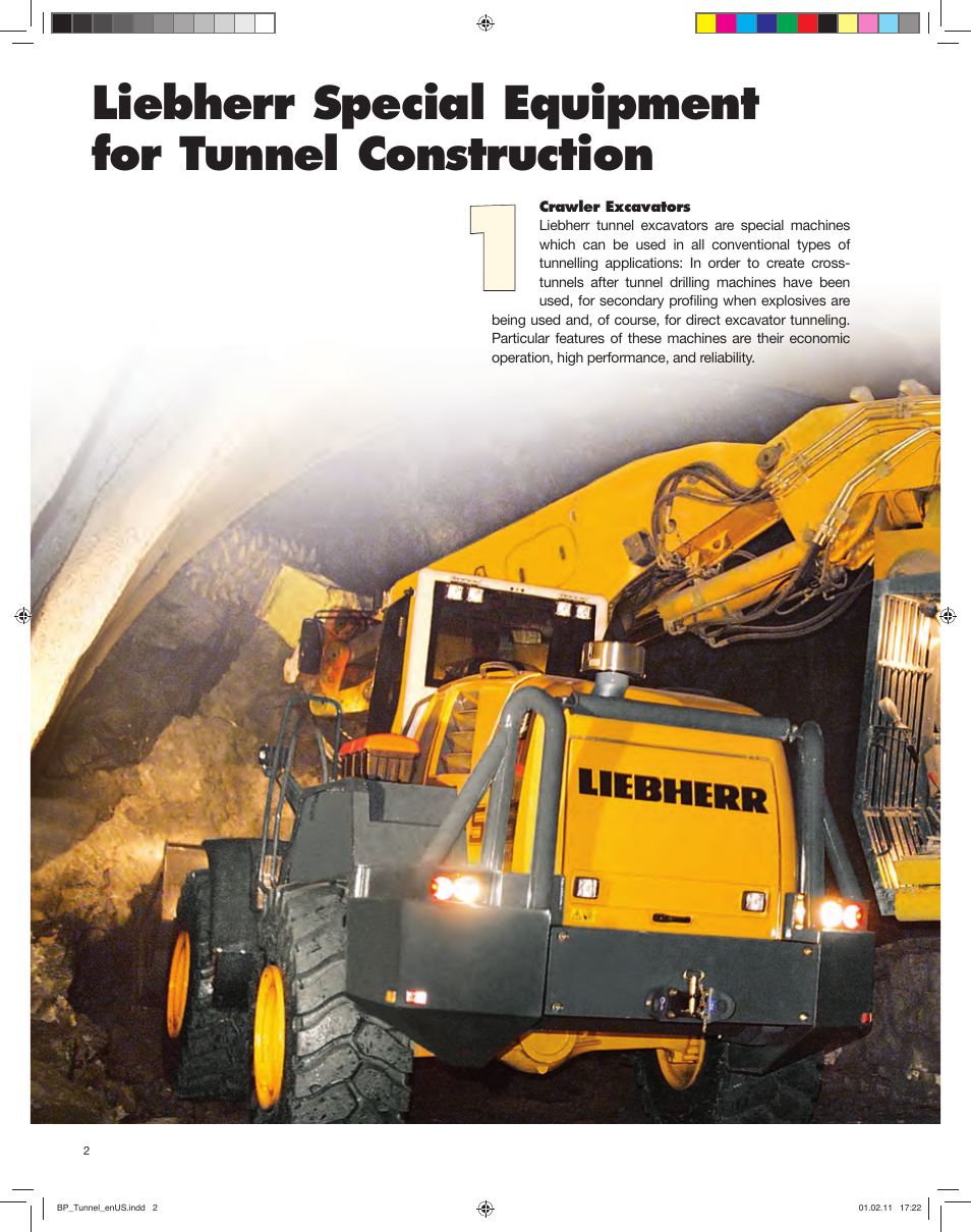 Liebherr special equipment for tunnel construction | Liebherr LR 634 Litronic User Manual | Page 2 / 16