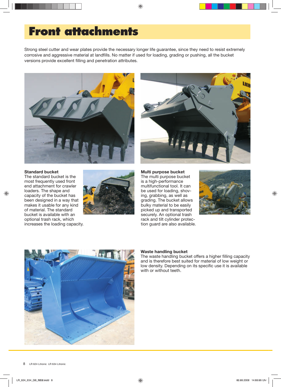 Front attachments | Liebherr LR 624 Litronic User Manual | Page 8 / 12