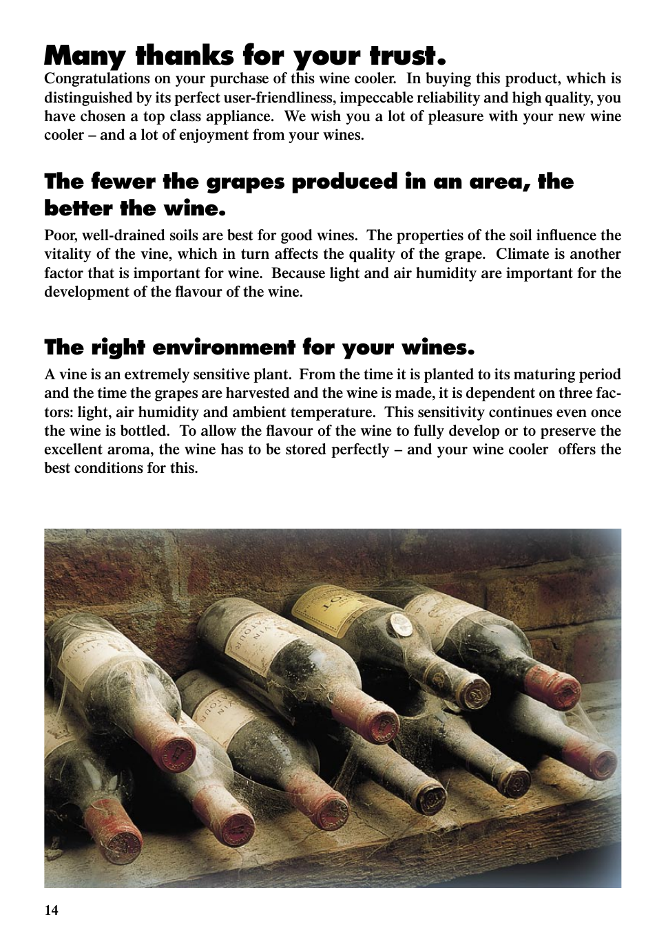 The right environment for your wines | Liebherr WTUes 1653 Vinidor User Manual | Page 2 / 13