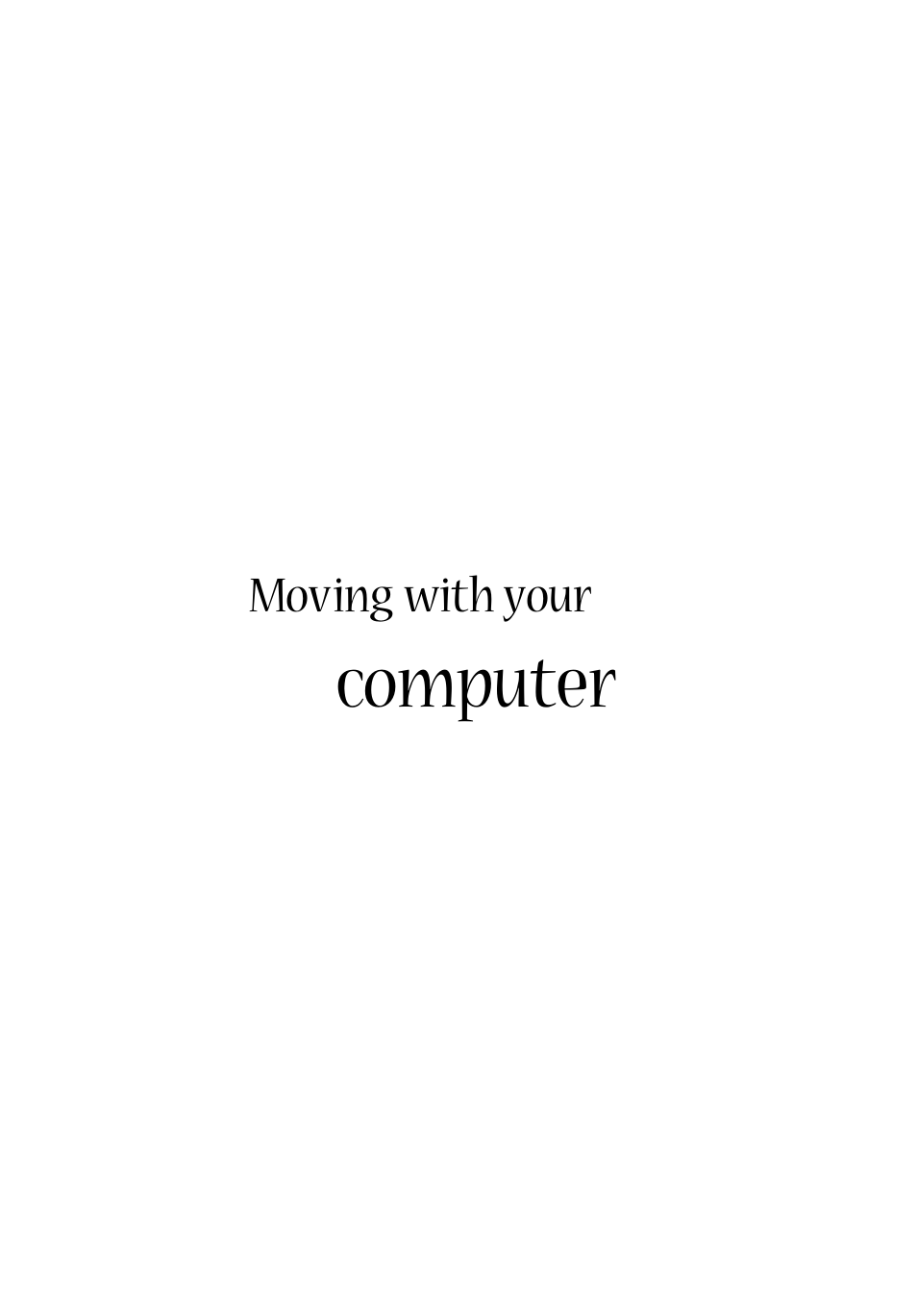 Moving with your computer, Computer | Acer 1360 User Manual | Page 57 / 104