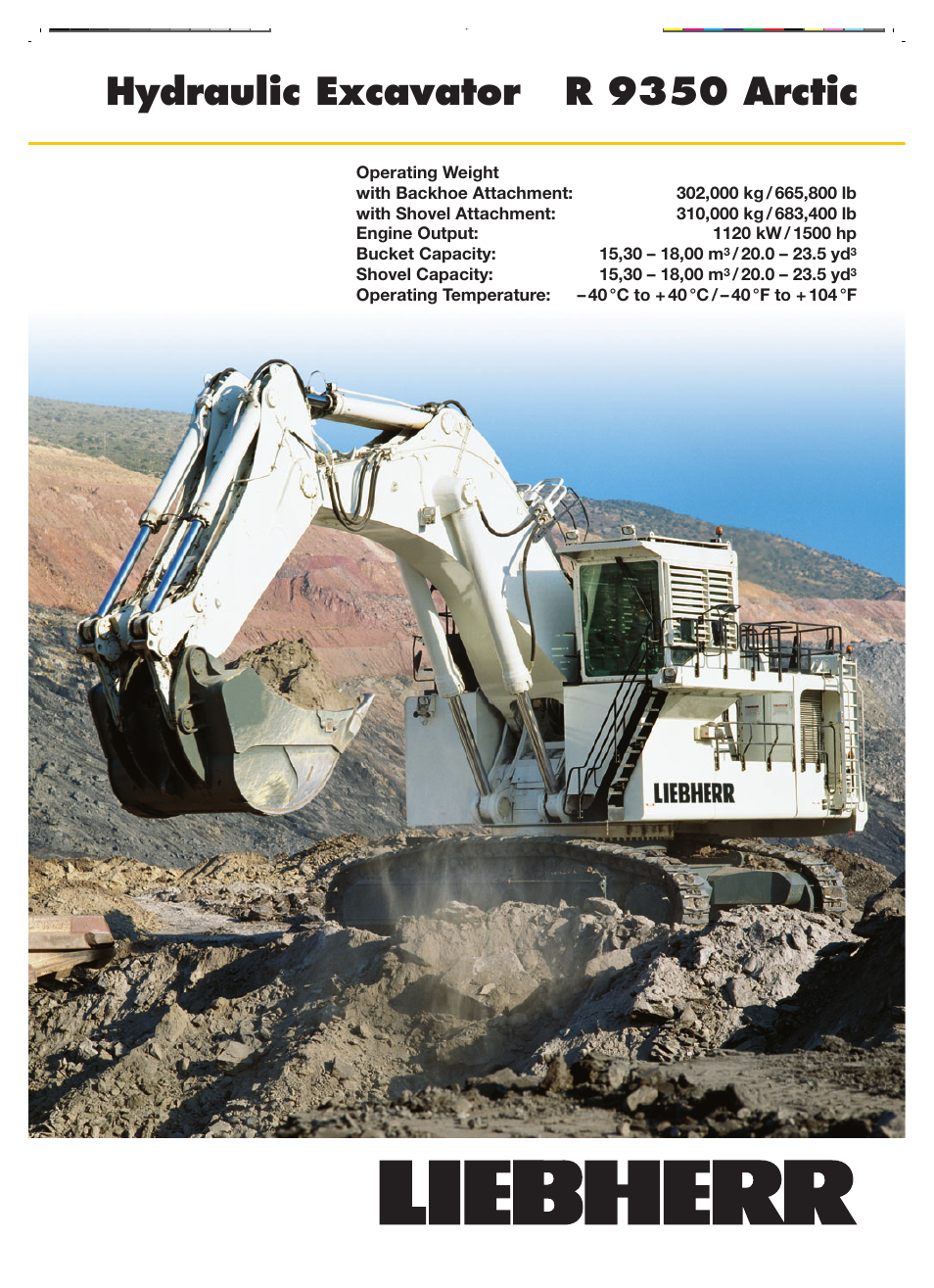 Liebherr R 9350 User Manual | 12 pages