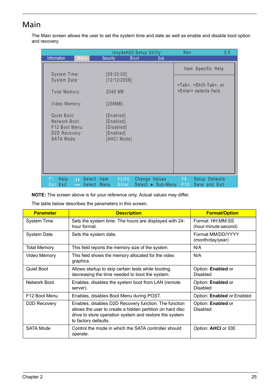 Main | Acer 5241 User Manual | Page 35 / 202