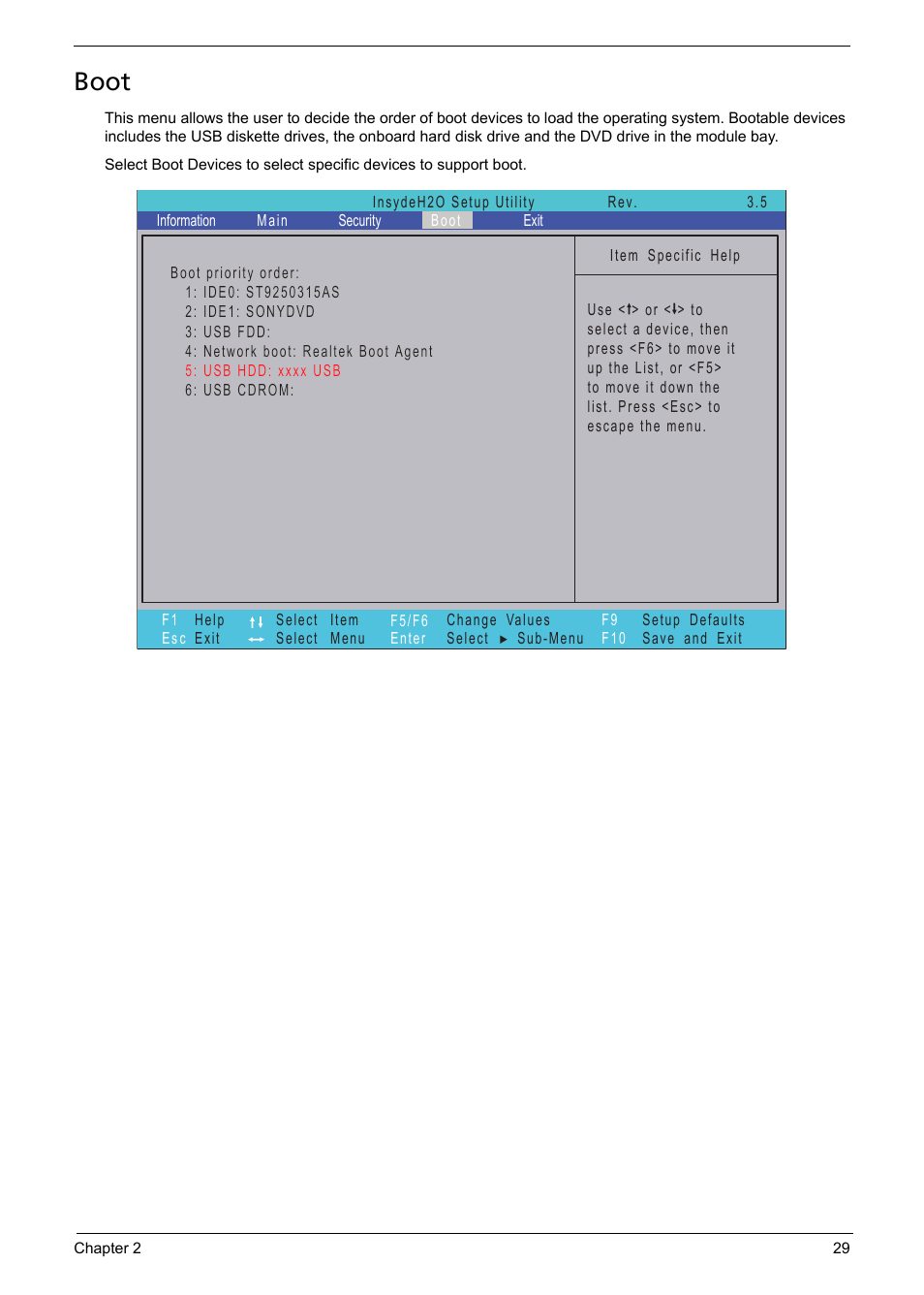 Boot | Acer 5241 User Manual | Page 39 / 202