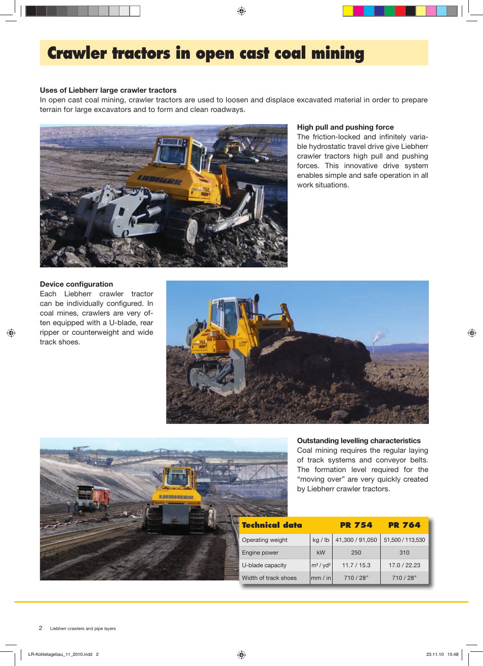 Crawler tractors in open cast coal mining | Liebherr PR 734 Litronic User Manual | Page 2 / 8
