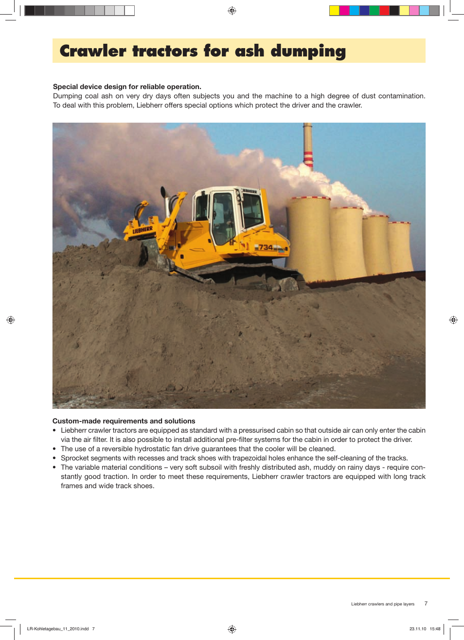 Crawler tractors for ash dumping | Liebherr PR 734 Litronic User Manual | Page 7 / 8