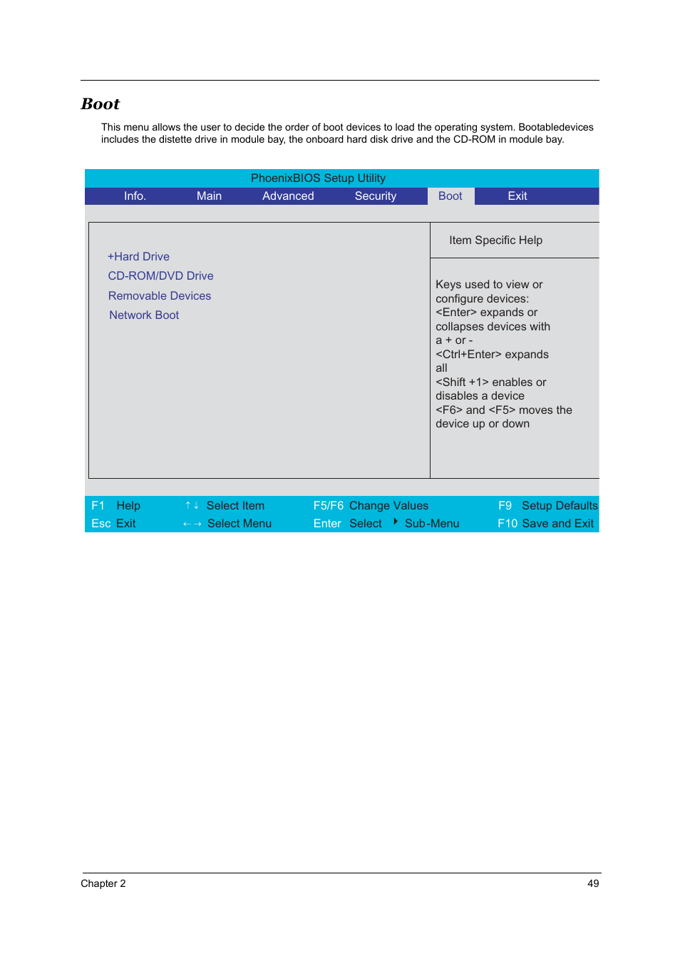 Boot | Acer 2700 User Manual | Page 55 / 140