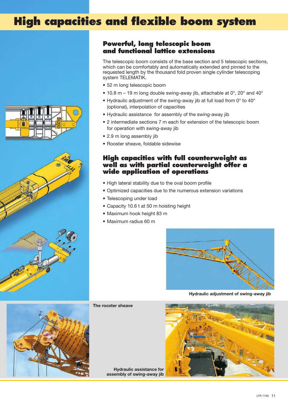 High capacities and flexible boom system | Liebherr LTR 1100 User Manual | Page 11 / 16