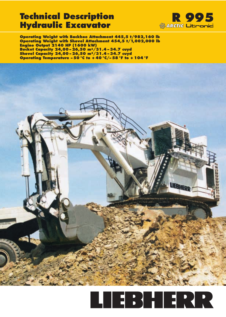 Liebherr R 995 User Manual | 12 pages