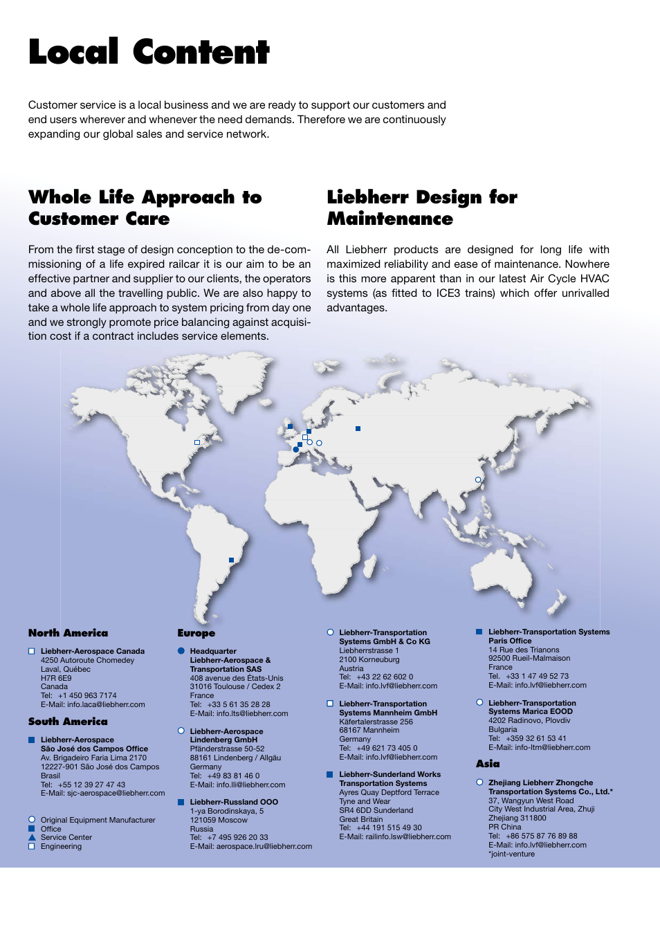 Local content, Whole life approach to customer care, Liebherr design for maintenance | Liebherr Downloads User Manual | Page 2 / 6
