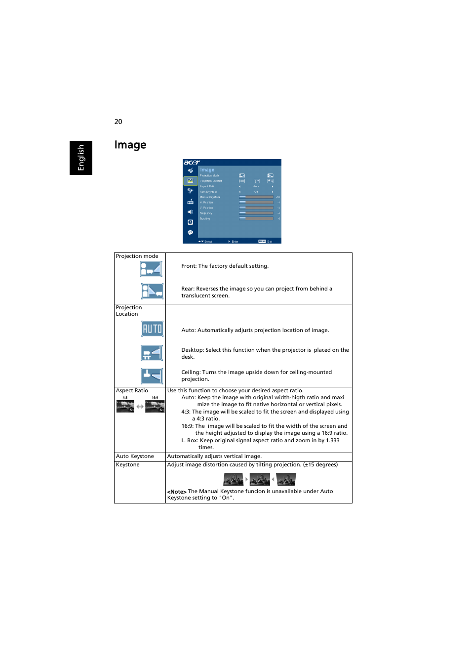 Image | Acer H7530 Series User Manual | Page 32 / 58