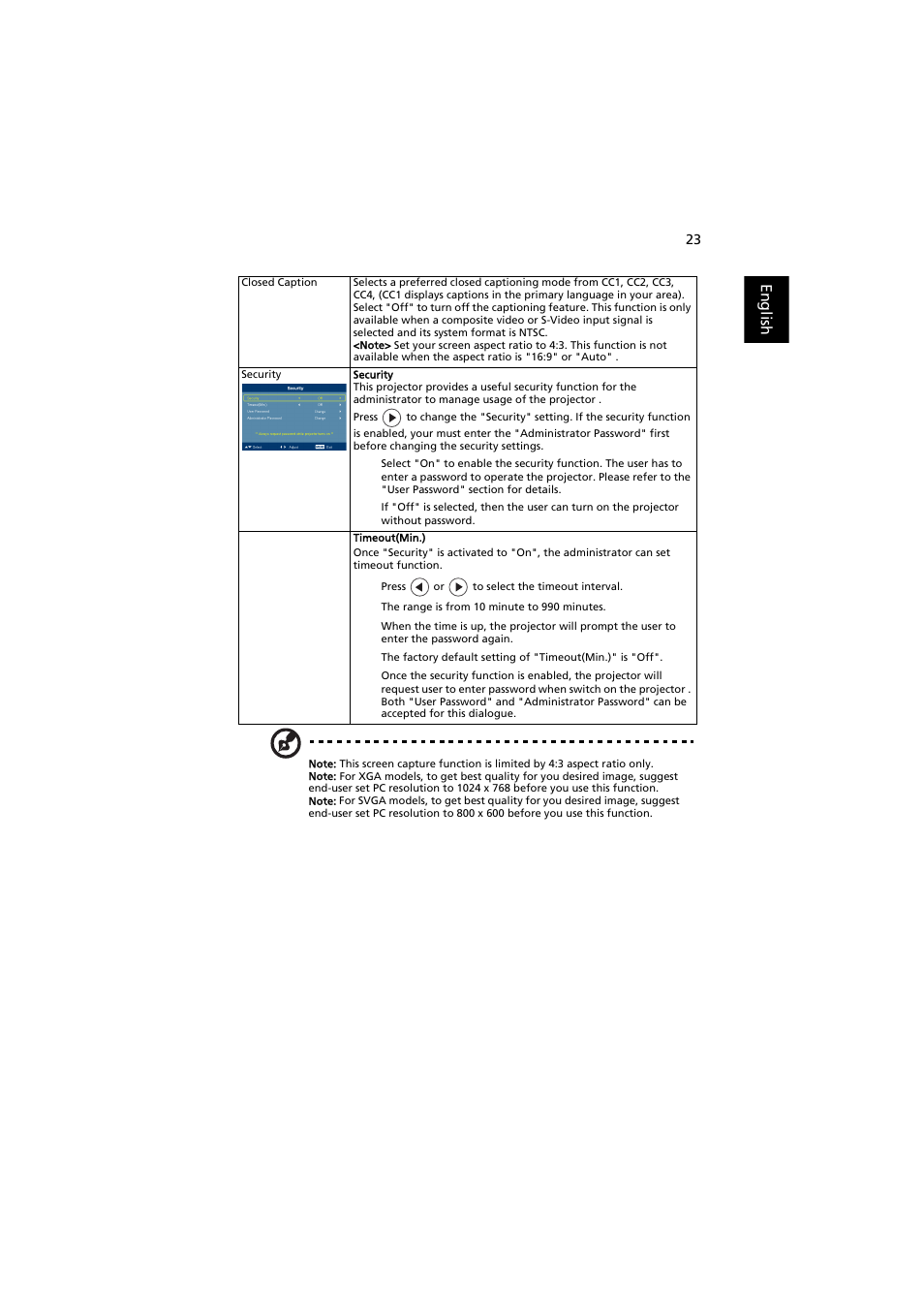 Acer H7530 Series User Manual | Page 35 / 58