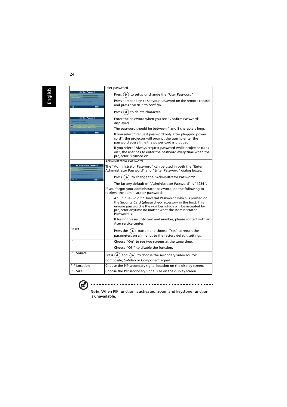 Acer H7530 Series User Manual | Page 36 / 58