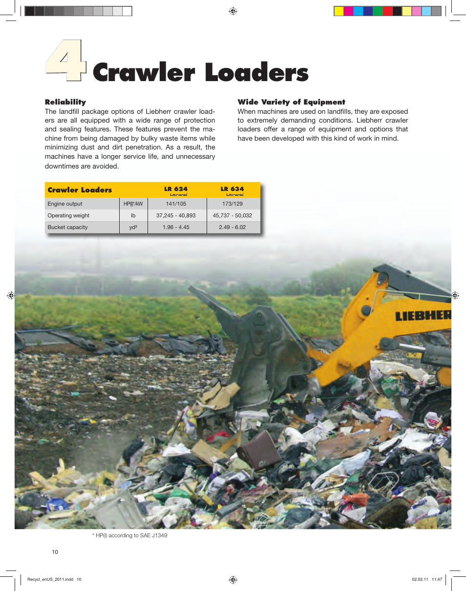 Crawler loaders | Liebherr PR 754 Litronic User Manual | Page 10 / 12