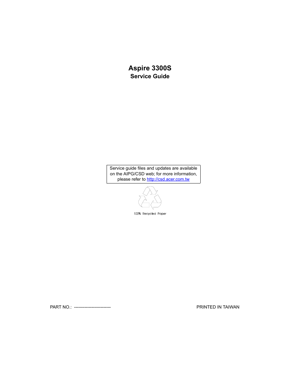 Acer 3300S User Manual | 114 pages