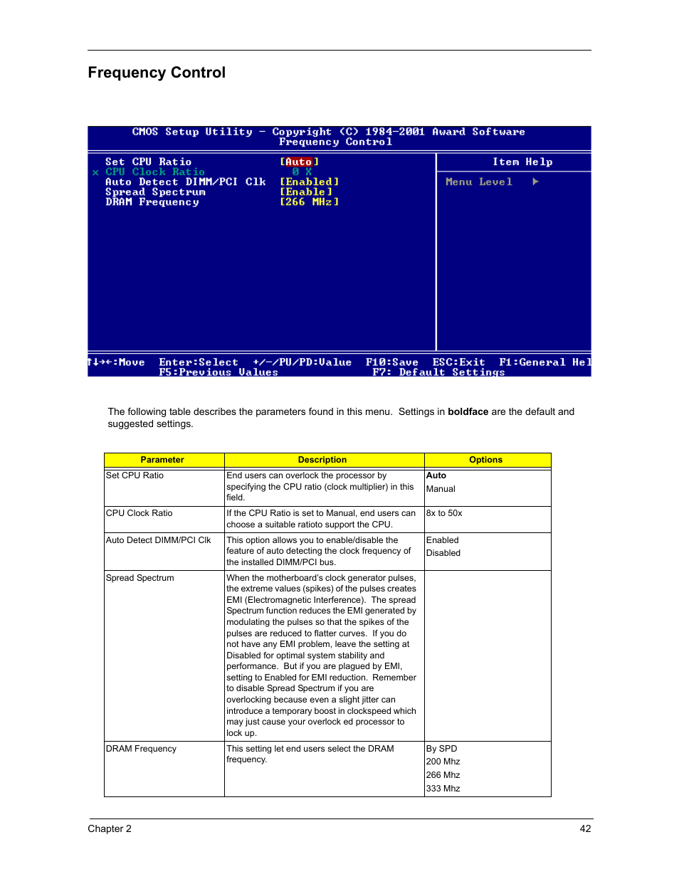 Frequency control | Acer 3300S User Manual | Page 48 / 114