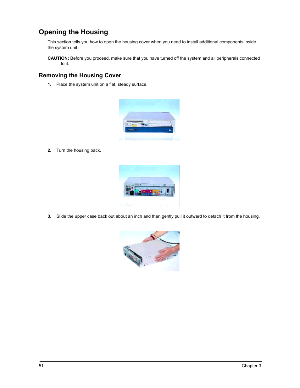 Opening the housing | Acer 3300S User Manual | Page 57 / 114