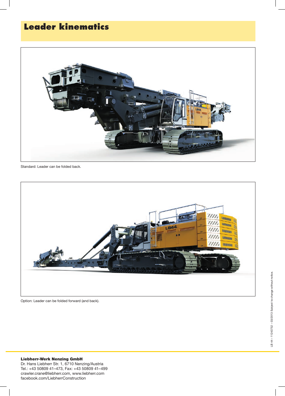 Leader kinematics | Liebherr LB 44 User Manual | Page 16 / 16