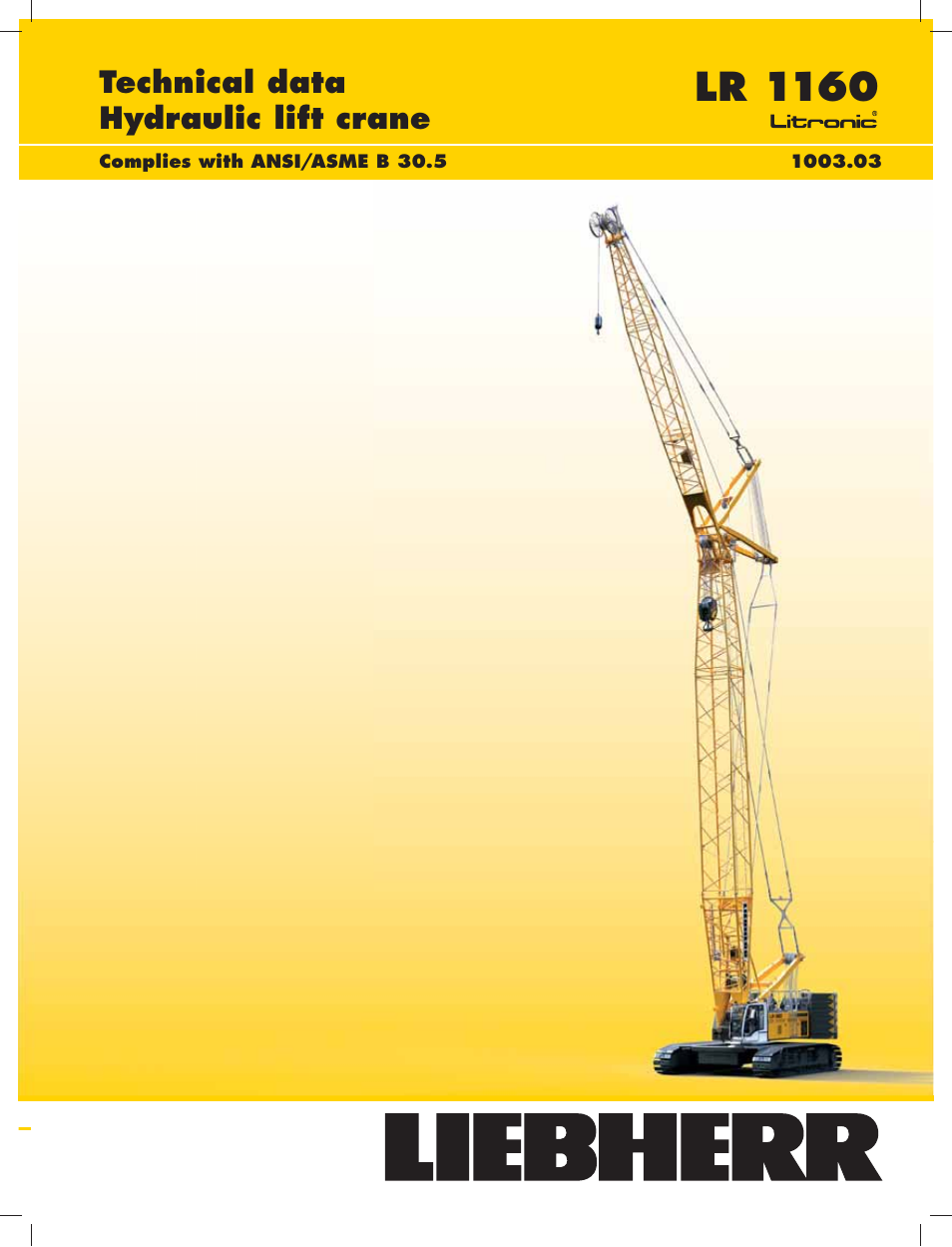 Liebherr LR 1160 User Manual | 36 pages