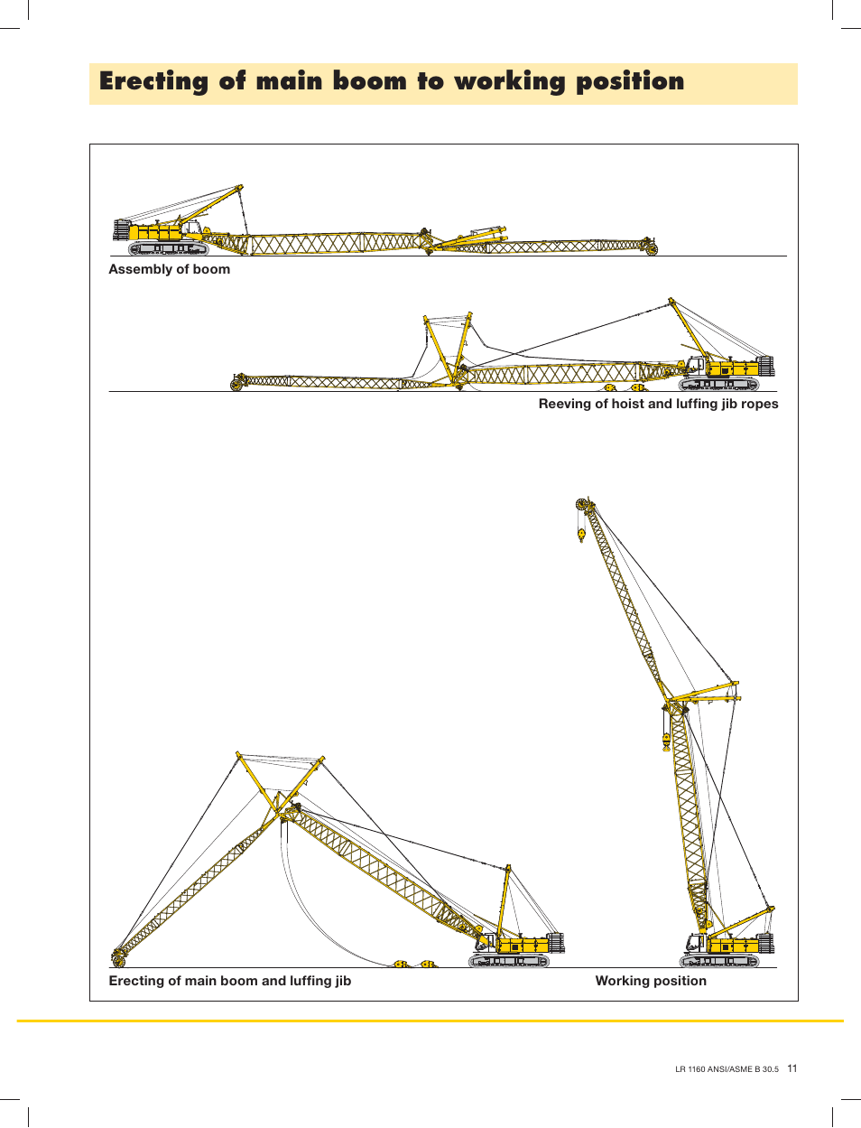 Erecting of main boom to working position | Liebherr LR 1160 User Manual | Page 11 / 36