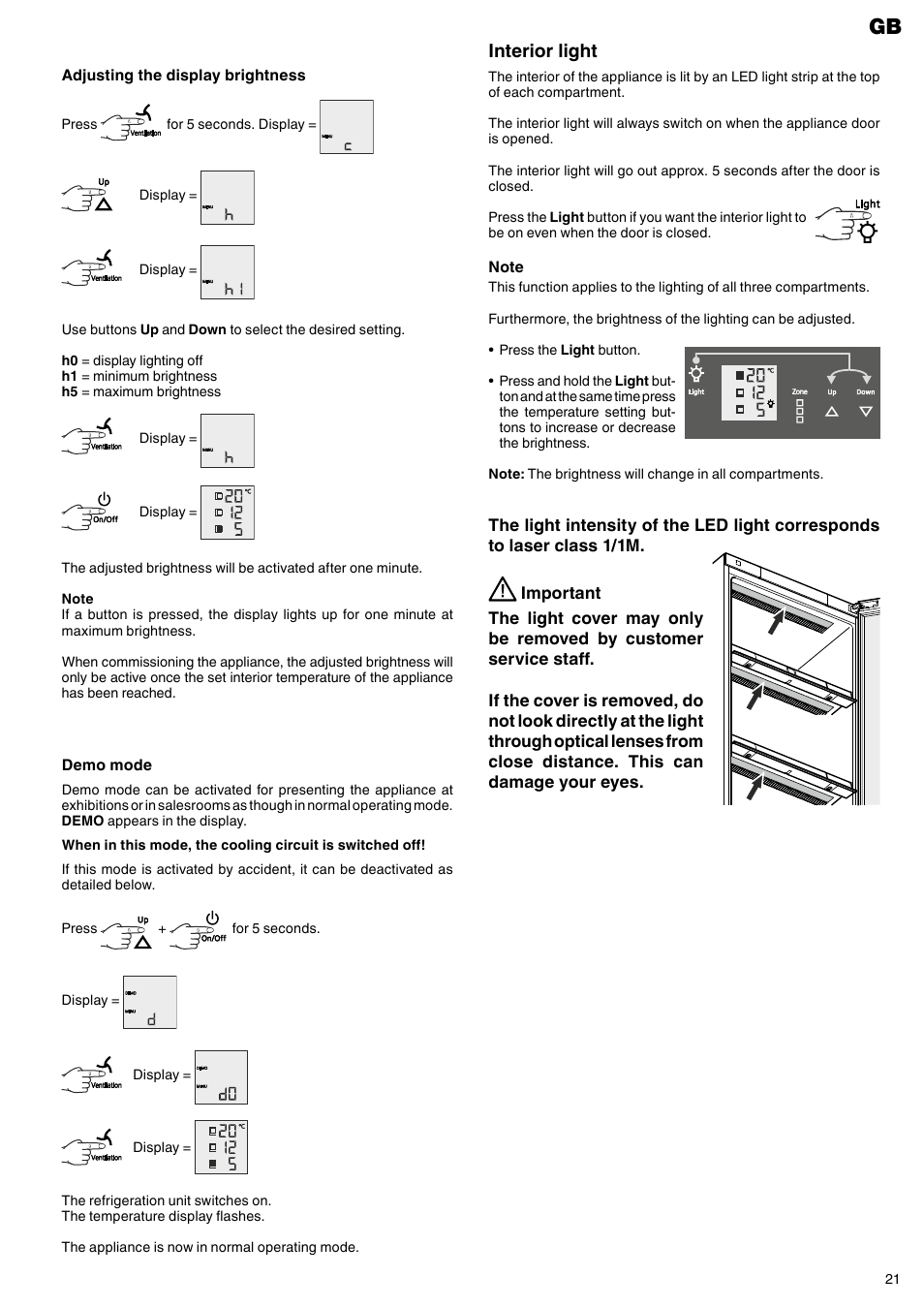 Interior light | Liebherr WTes 5872 Vinidor User Manual | Page 7 / 15