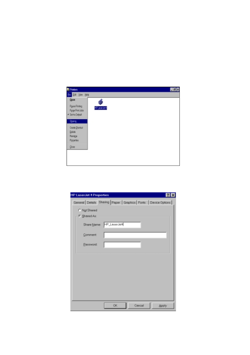 2 printer sharing in windows 98 | Acer IEEE 802.11b WLAN PC Card User Manual | Page 29 / 35